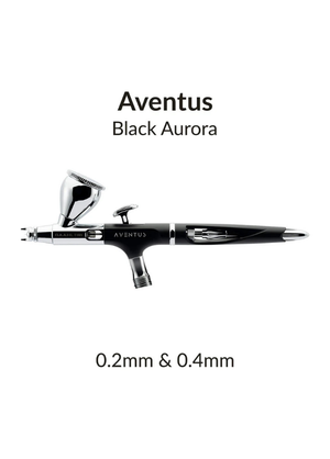 Gaahleri Aventus Black Aurora Airbrush 0,2 / 0,4 mm Produkt Bild Seitenansicht mit info text