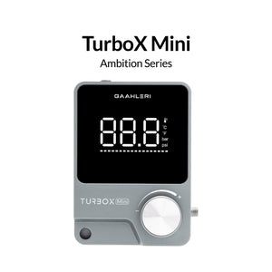 Gaahleri TurboX Mini Kompressor frontal mit Digitaldisplay und Einstellrad