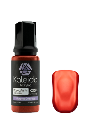 Kaleido ColorWorks Acrylic Airbrush Color K304 Magma Orange Metallic Auto Colors 20ml