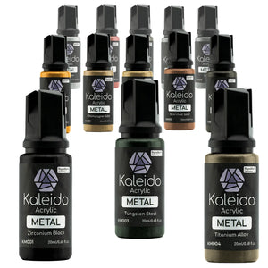 Kaleido ColorWorks Acrylic Airbrush Color Metal Colors Serie sortiment picture