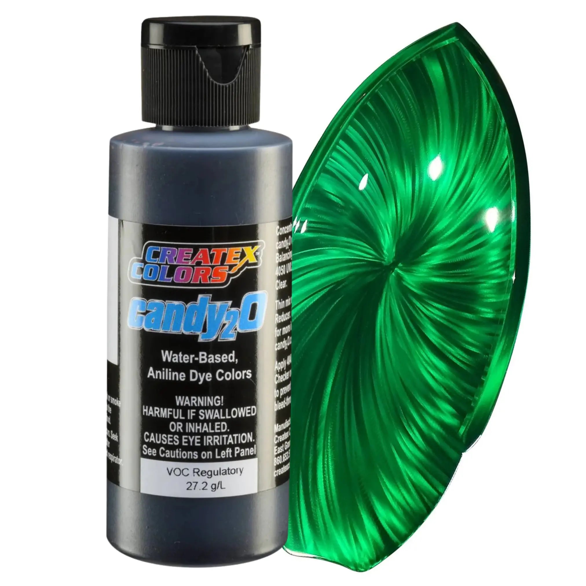 Createx Candy2O Emerald Green – transparente Candy‑Airbrushfarbe Serie 4651, 60 ml (SKU 114661)