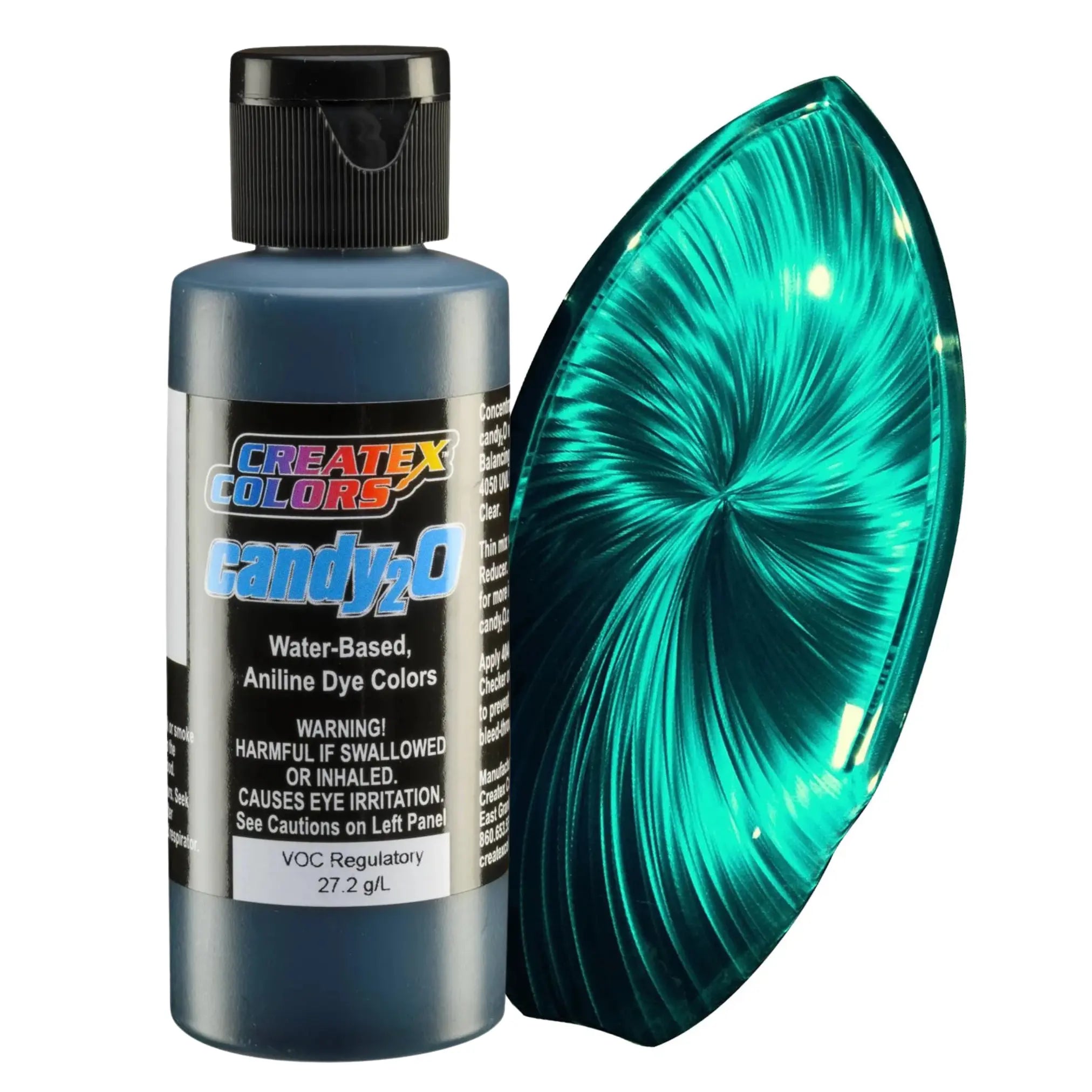 Createx Candy2O Tealiscous – transparente Candy‑Airbrushfarbe Serie 4666, 60 ml (SKU 114666)