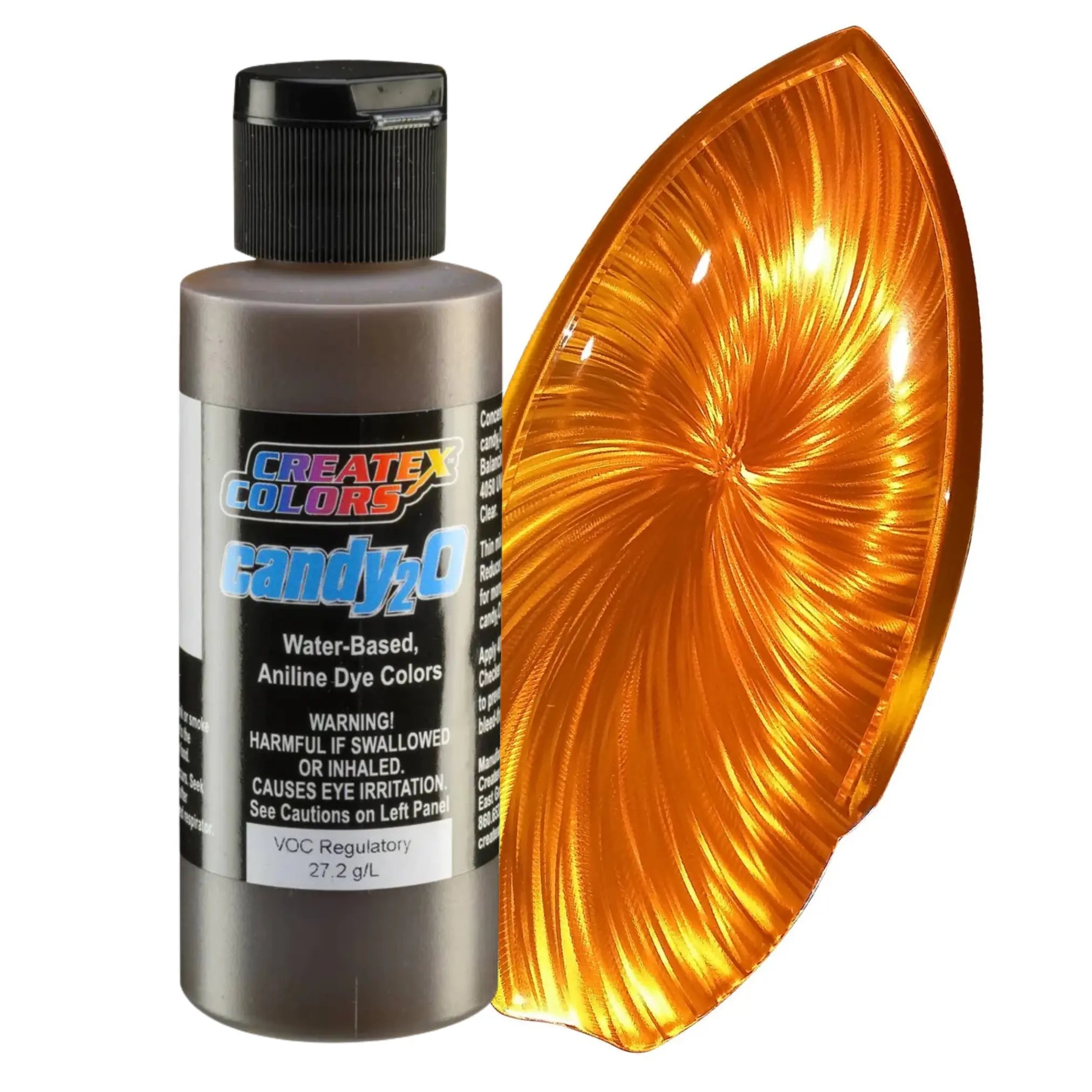 Createx Candy2O Tequila Yellow – transparente Candy‑Airbrushfarbe Serie 4652, 60 ml (SKU 114652)