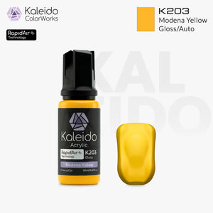 Kaleido ColorWorks K203 Modena Yellow Gloss Auto Colors 20ml brand layout image