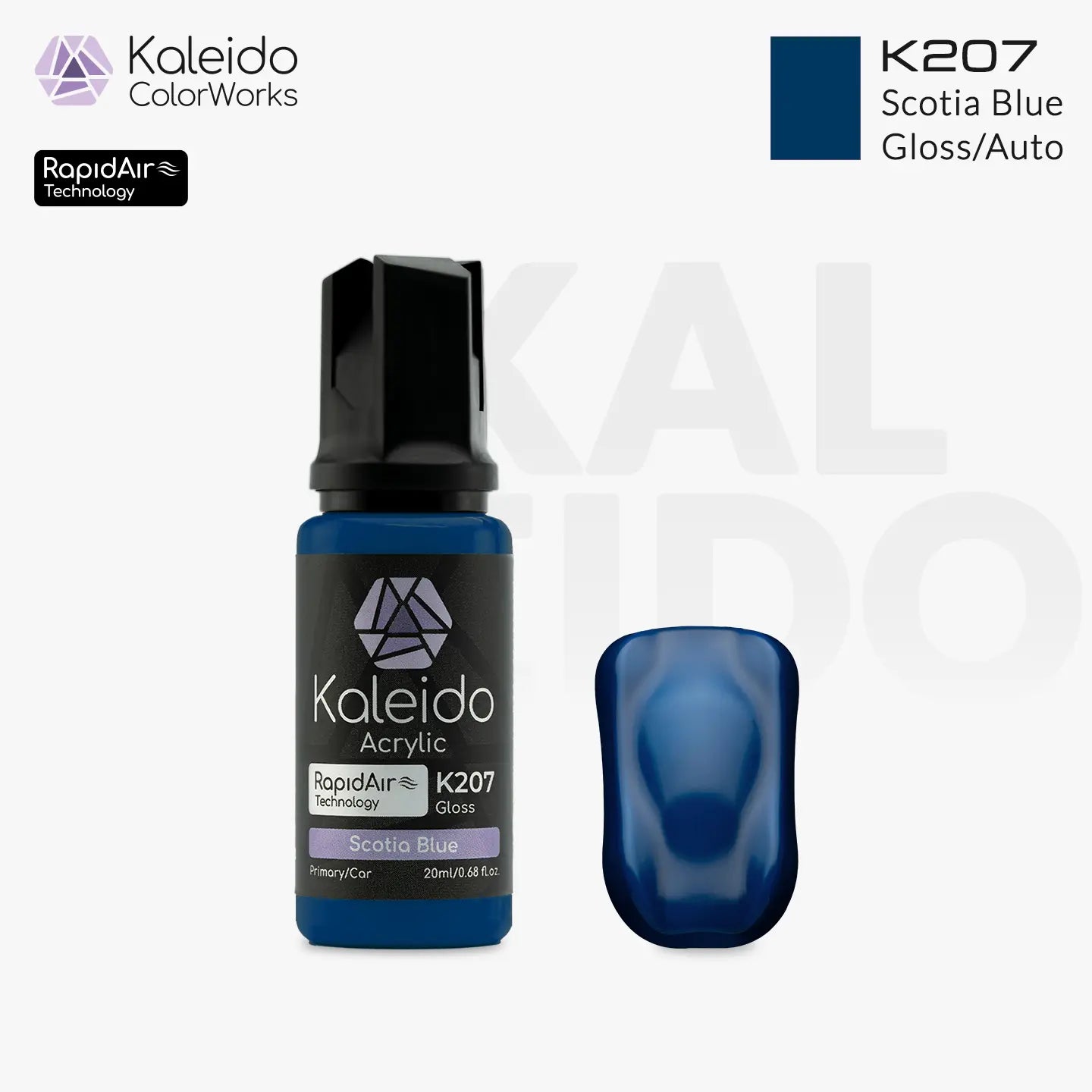 Kaleido ColorWorks K207 Scotia Blue Gloss Auto Colors 20ml brand layout image