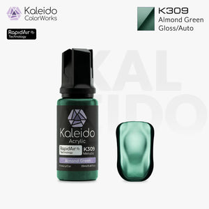 Kaleido ColorWorks K309 Almond Green Metallic Auto Colors 20ml brand layout image