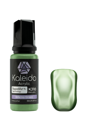 Kaleido ColorWorks Acrylic Airbrush Color K310 Inferno Green Metallic Auto Colors 20ml