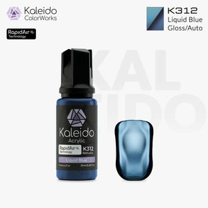 Kaleido ColorWorks K312 Liquid Blue Metallic Auto Colors 20ml brand layout image 