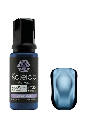 Kaleido ColorWorks Acrylic Airbrush Color K312 Liquid Blue Metallic Auto Colors 20ml