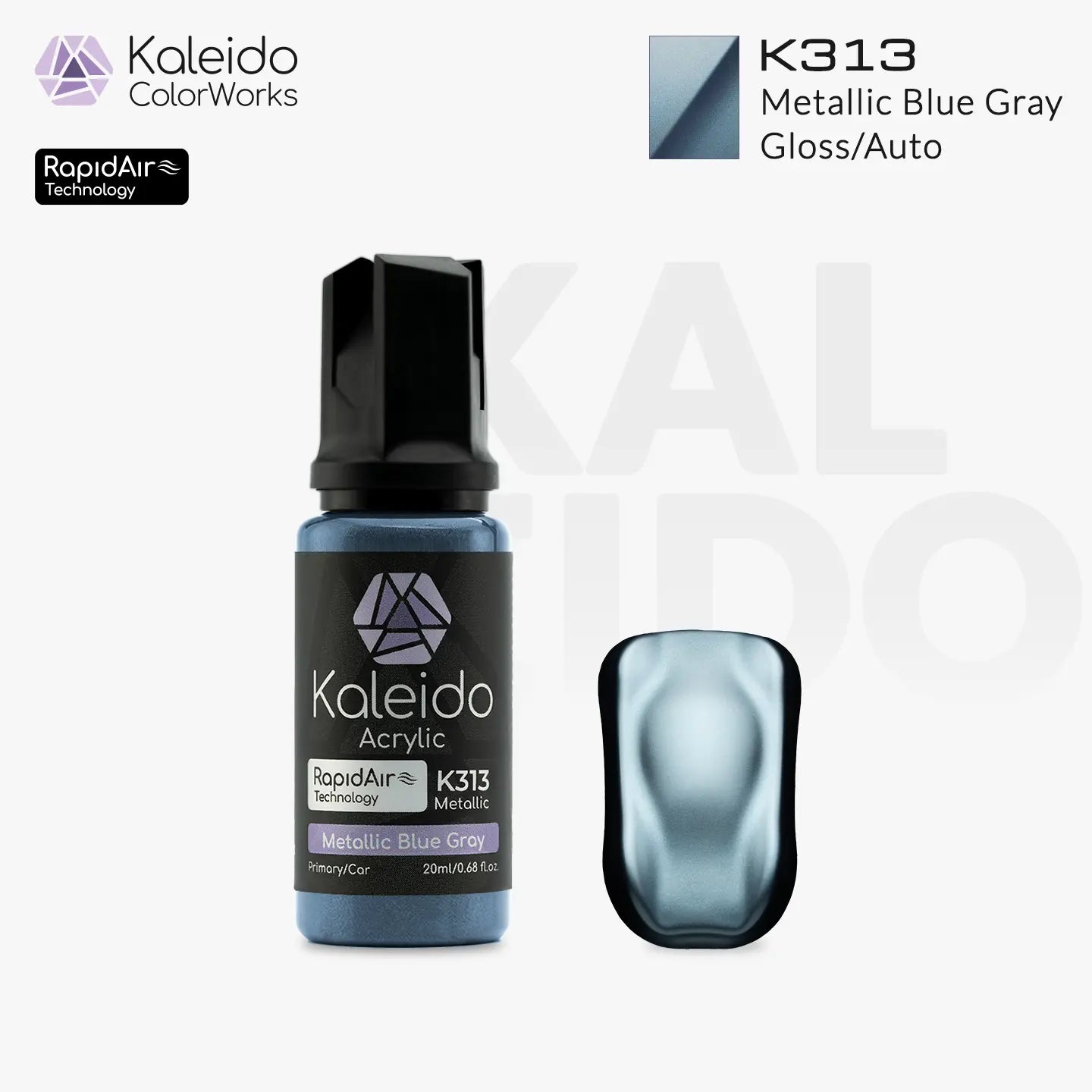 Kaleido ColorWorks K313 Metallic Blue Gray Auto Colors 20ml brand layout image