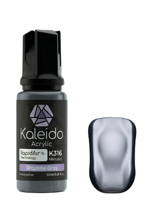 Kaleido ColorWorks Acrylic Airbrush Color K316 Graphite Gray Metallic Auto Colors 20ml