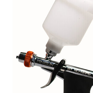 no-name SG-MG1 Minigun Airbrush-Lackierpistole – seitenansicht Düsenkopf, hergestellt für SprayGunner.