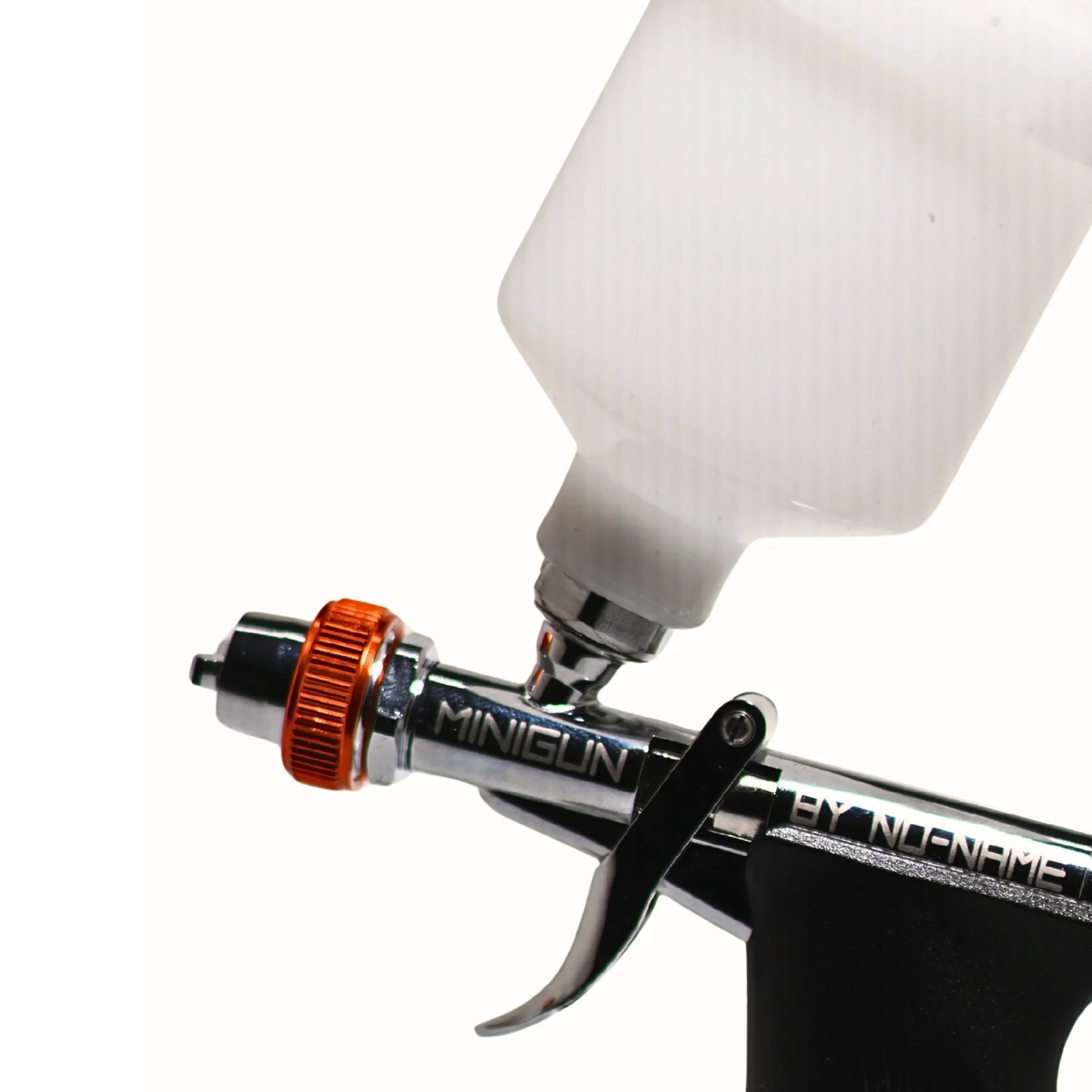 no-name SG-MG1 Minigun Airbrush-Lackierpistole – seitenansicht Düsenkopf, hergestellt für SprayGunner.