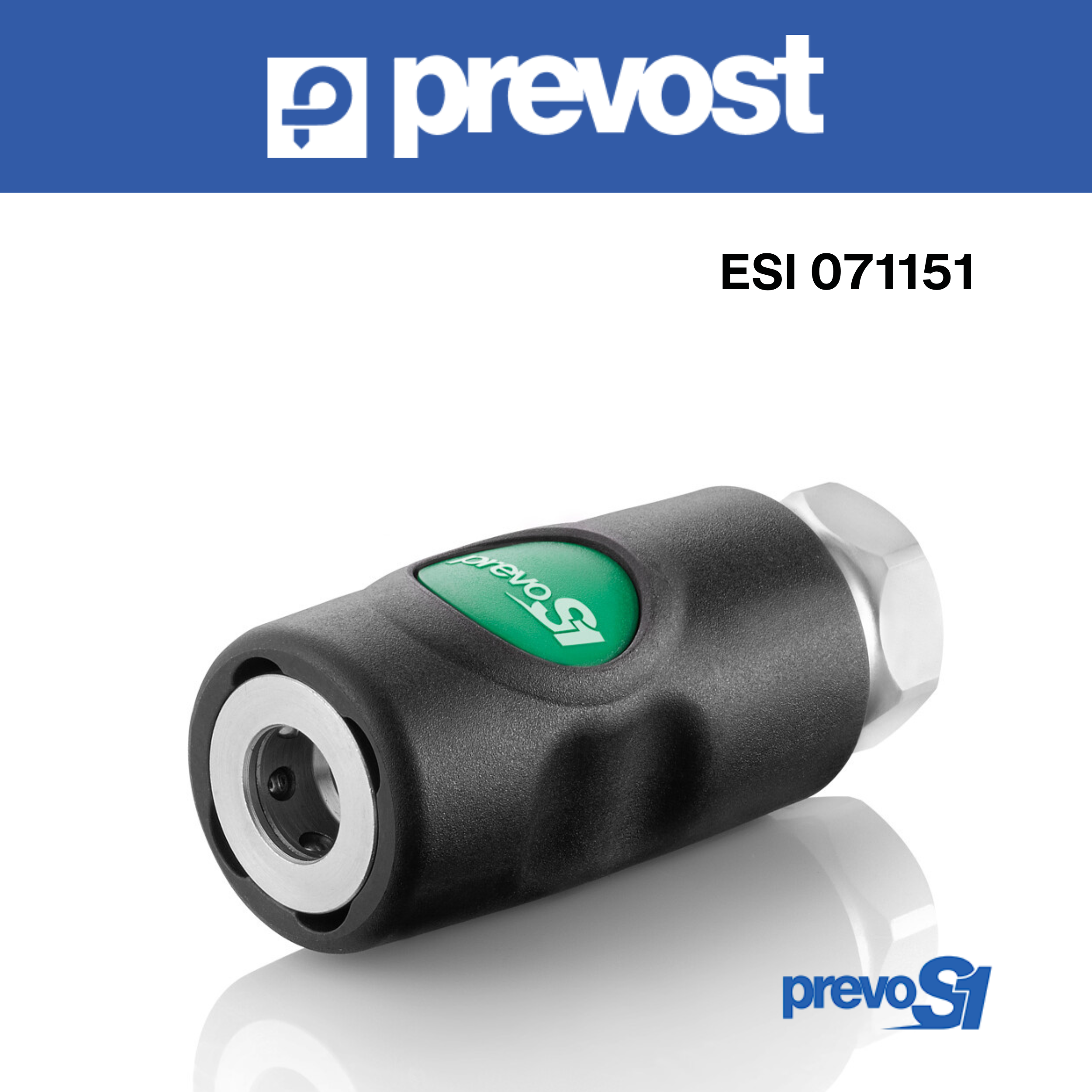 Detailansicht der Prevost PREVO S1 ESI 071151 Sicherheitskupplung mit sichtbarer Europrofil-Kupplungsöffnung