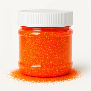 dose mit neon glitter in grellen Orange