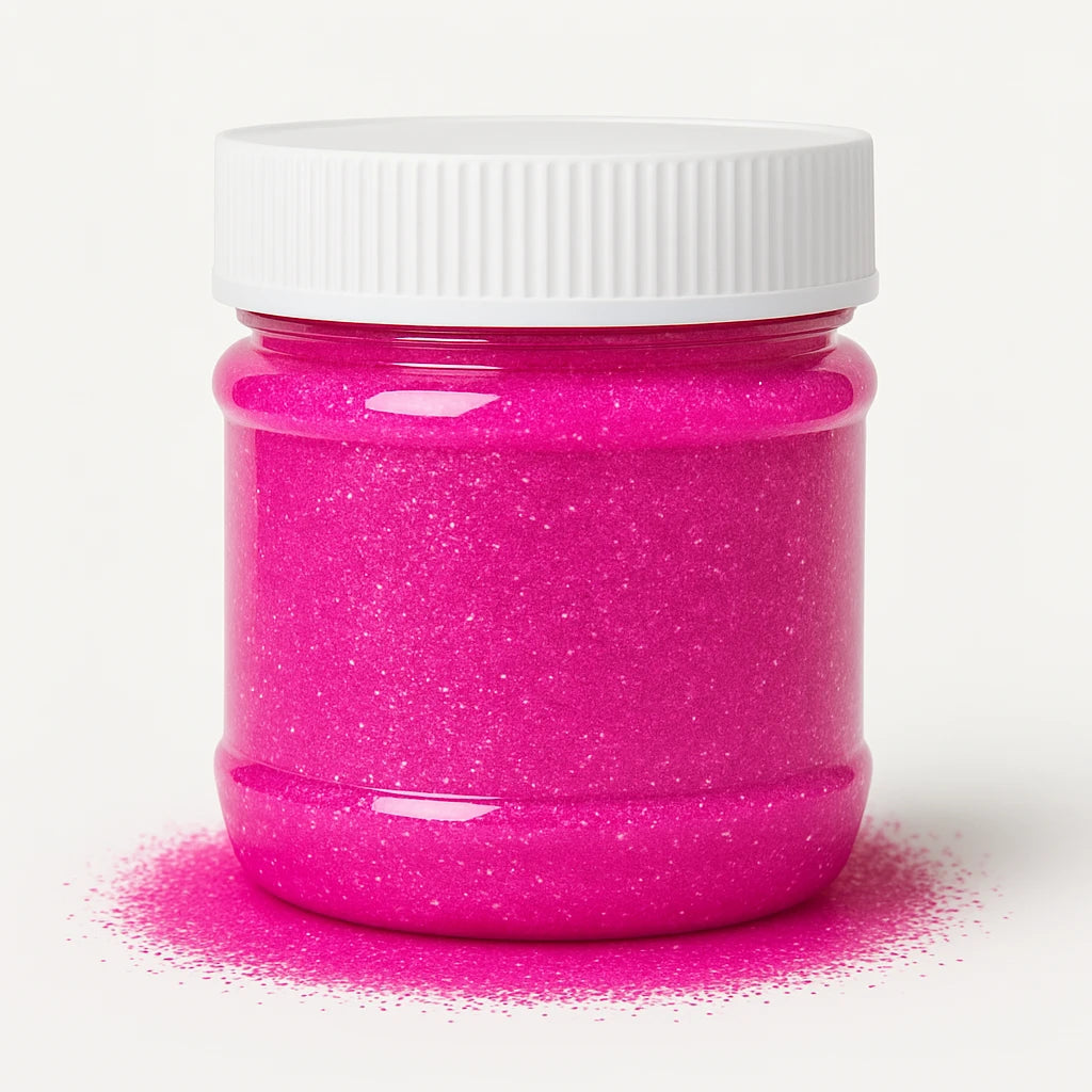dose mit neon glitter in grellen pink